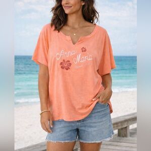 U.S. Vintage Anna Maria Florida Coral Graphic Tee Cotton L/XL